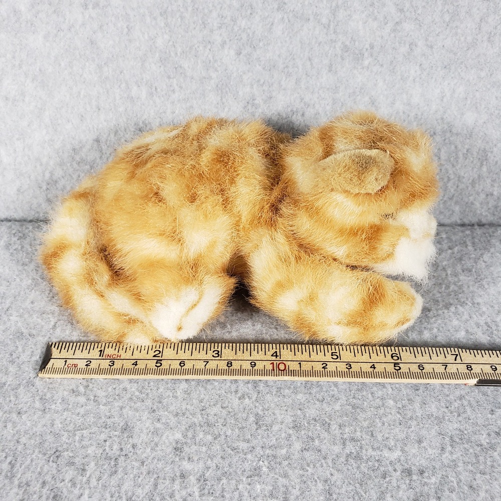 Vintage Russ Berrie Peaches Orange Tabby Cat Plush Toy Stuffed Animal Kitten